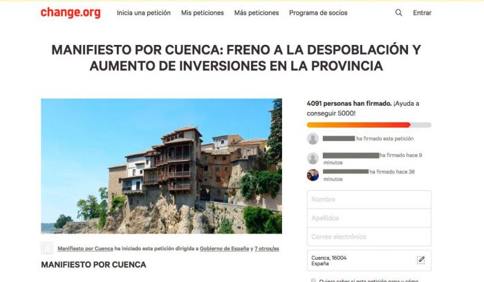 ‘Cuenca, En Marcha!’ llevará al Pleno el Manifiesto Por Cuenca contra la despoblación