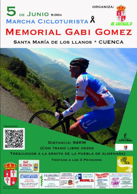 El Club Ciclista El Castillejo rinde homenaje a su compañero Gabi Gómez en su marcha cicloturista