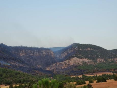 Una parte importante del incendio de Cañamares está perimetrado según Infocam
