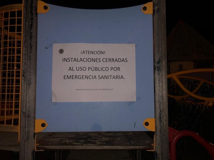 La alerta por el coronavirus cierra los parques infantiles de la capital