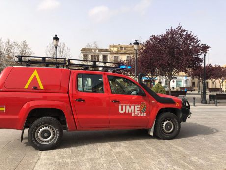 El Ministerio de Defensa despliega efectivos de la UME en municipios de Cuenca y Toledo para apoyar a las Fuerzas y Cuerpos de Seguridad en la labor de garantizar la seguridad y la de desinfección