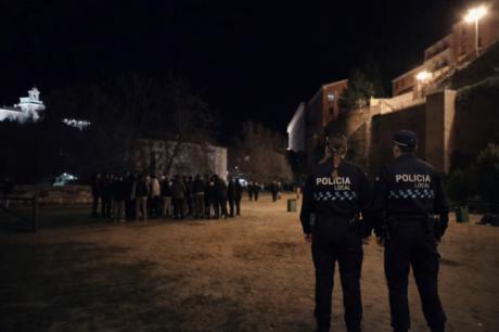 La Policía Local levanta seis actas por botellón en la muralla del Parque del Huécar