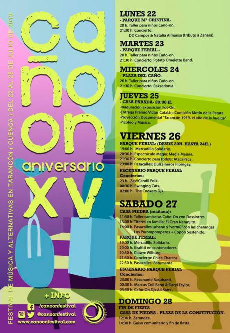 Caño On Festival XV se celebra del 22 al 28 de julio.