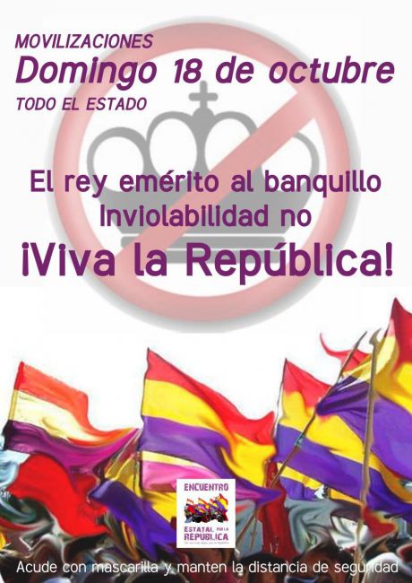 Se pospone la concentración republicana del 18 de octubre en Cuenca ante las restricciones sanitarias adoptadas por la Junta