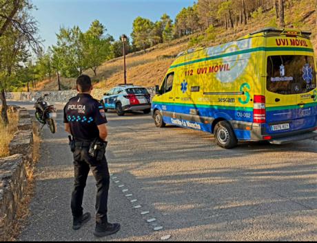 Herido un motorista en un accidente ocurrido en el camino de San Isidro de Cuenca.
