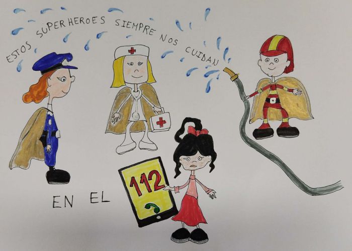 El colegio ‘Santa Ana’ gana la X edición del Concurso de Dibujo Escolar del Servicio de Atención de Emergencias 1-1-2