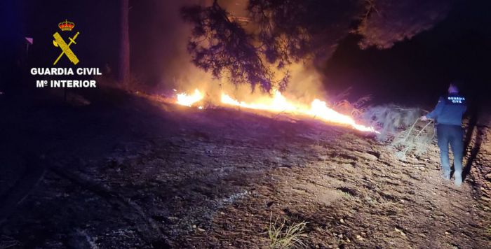 Investigan a cuatro personas por el incendio forestal de Olmedilla de Alarcon