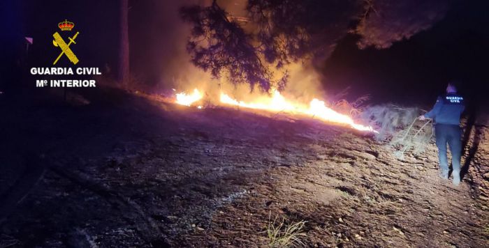 Investigan a cuatro personas por el incendio forestal de Olmedilla de Alarcón