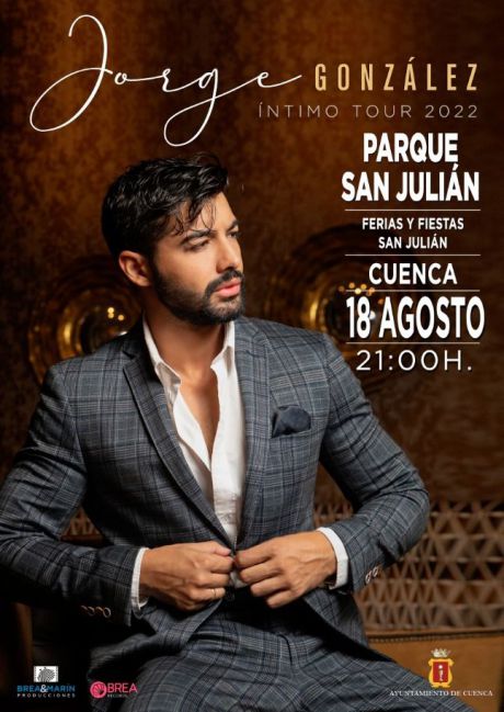 El cantante Jorge González actuará este jueves en el acto del pregón de la Feria y Fiestas de San Julián