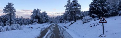 Primeros copos de nieve del otoño en la Serranía de Cuenca
