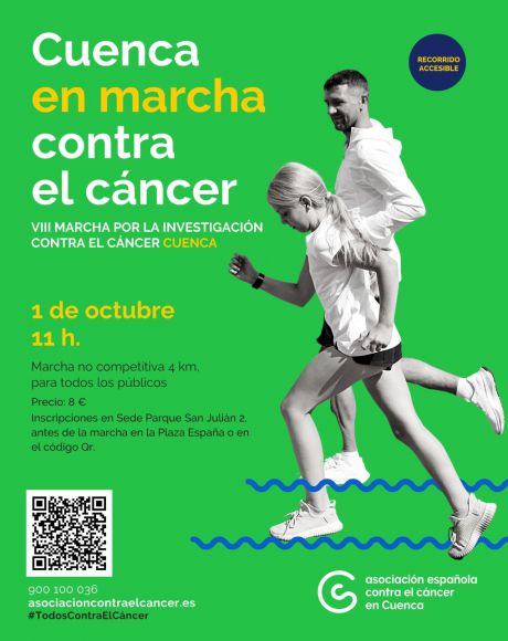 La Asociacio&#769;n Espan&#771;ola Contra el Ca&#769;ncer celebra su octava edicio&#769;n de la ‘Marcha contra el ca&#769;ncer’ en Cuenca