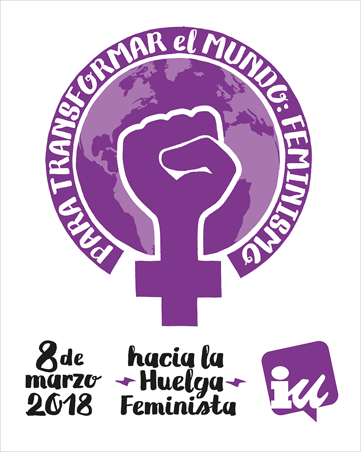 Izquierda Unida pone su sede a disposición de los movimientos feministas que lo necesiten de cara a la huelga del 8 de marzo