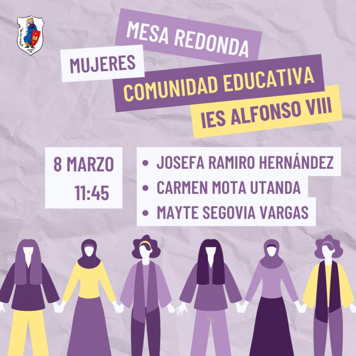 Mesa redonda en el IES Alfonso VIII con motivo del Día de la Mujer