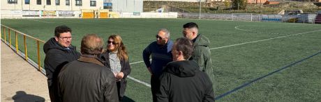 Firmada el acta de replanteo para el inicio de las obras de mejora en el campo de fútbol Obispo Laplana