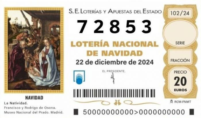 El número 72.853, segundo quinto premio de la Lotería de Navidad, reparte suerte en Cuenca
