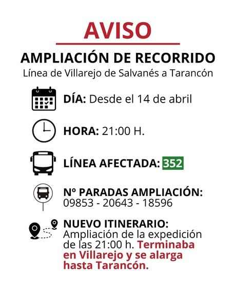 El Ayuntamiento de Tarancón valora la ampliación de servicios de autobús entre Madrid y Tarancón