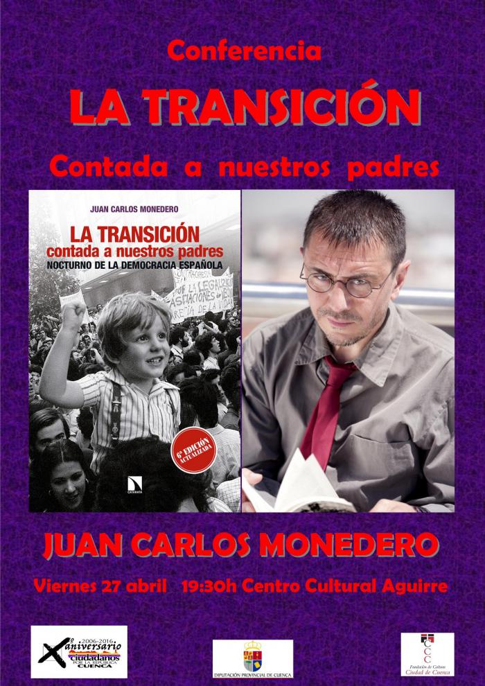 Juan Carlos Monedero impartirá una charla-coloquio dentro de la programación del Abril Republicano 2018