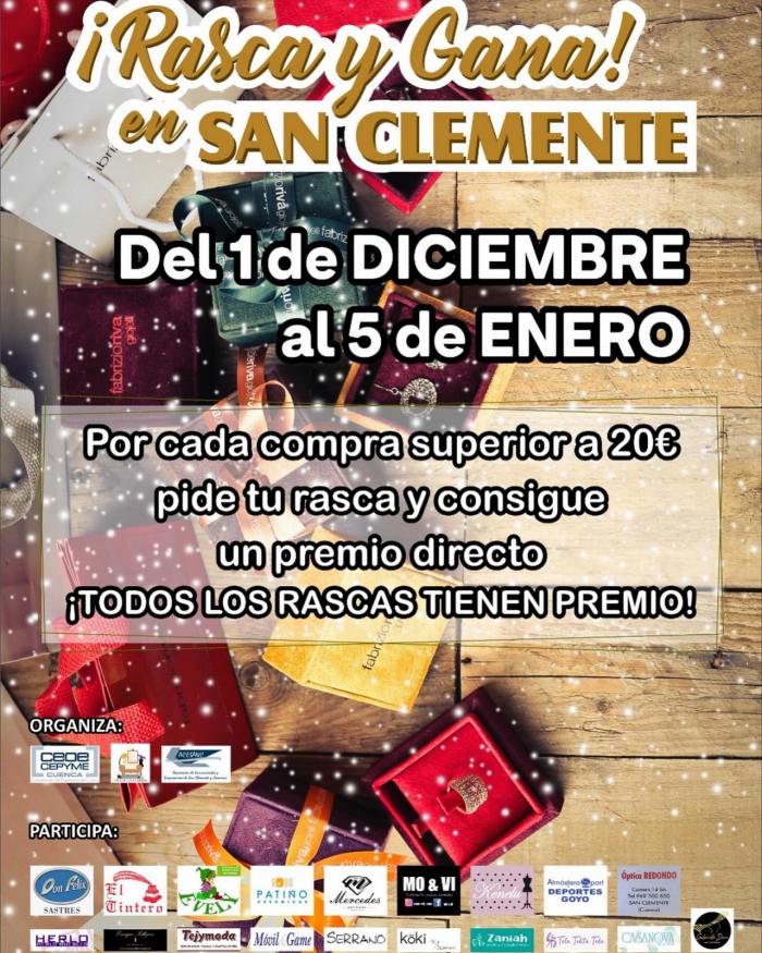 Esta navidad las compras tienen premio en San Clemente con la campaña Rasca y Gana