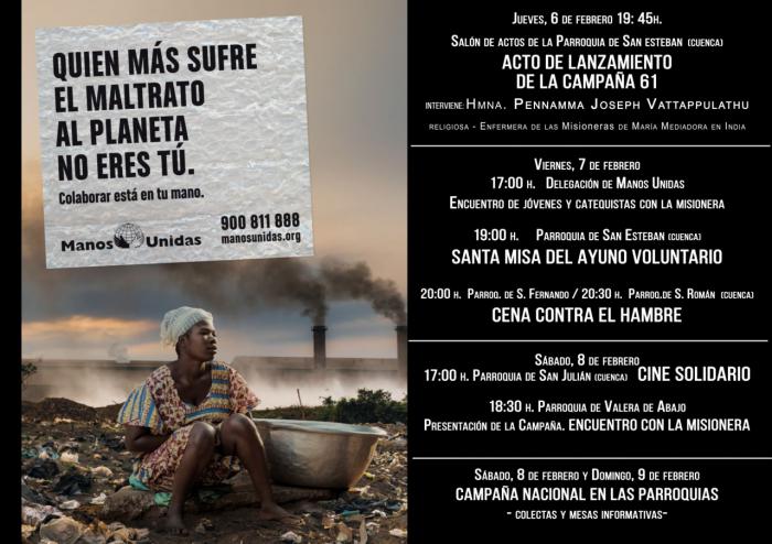 ‘Quien más sufre el maltrato al planeta no eres tú’, la nueva campaña de Manos Unidas para 2020