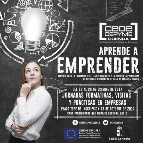 CEOE CEPYME Cuenca pondrá en marcha su proyecto ‘Aprende a emprender’