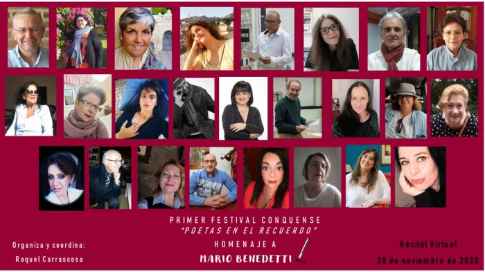 La poeta conquense Raquel Carrascosa organiza un homenaje virtual a Mario Benedetti dentro del I Festival de Poetas en el recuerdo