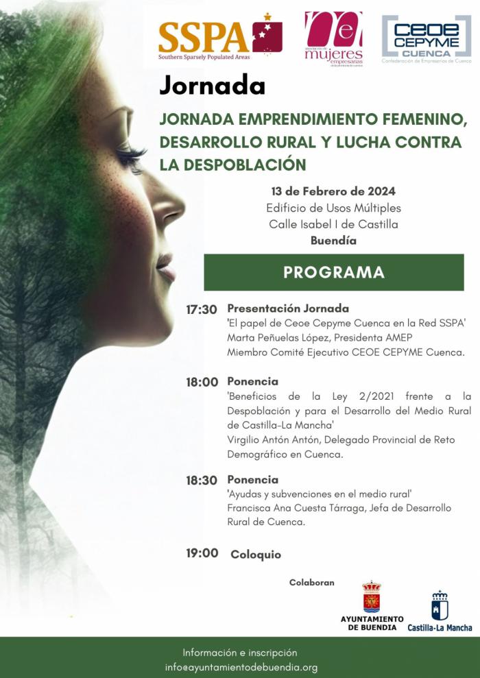 Buendía recibirá el 13 de febrero una jornada de emprendimiento femenino