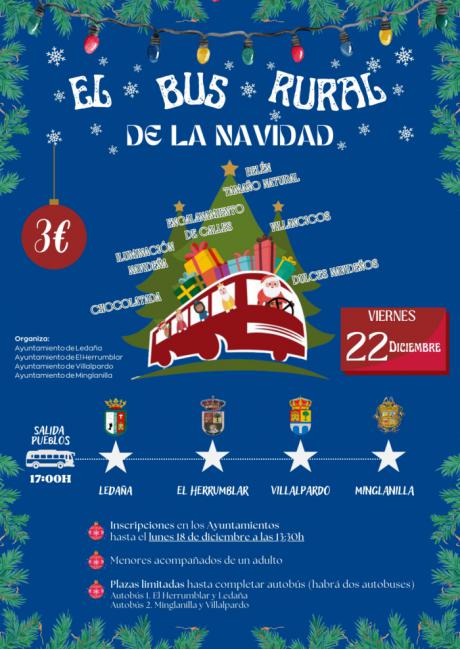 Cuatro municipios de La Manchuela compartirán belenes, iluminación, música y dulces con el ‘Bus Rural de la Navidad’