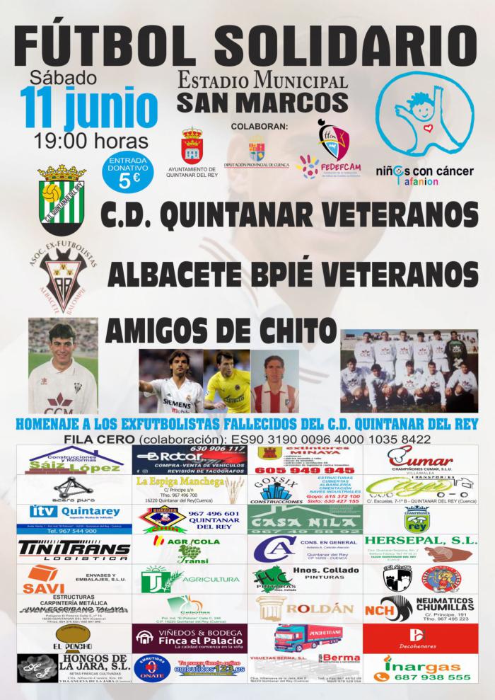 Futbol solidario contra el Cáncer infantil en Quintanar del Rey