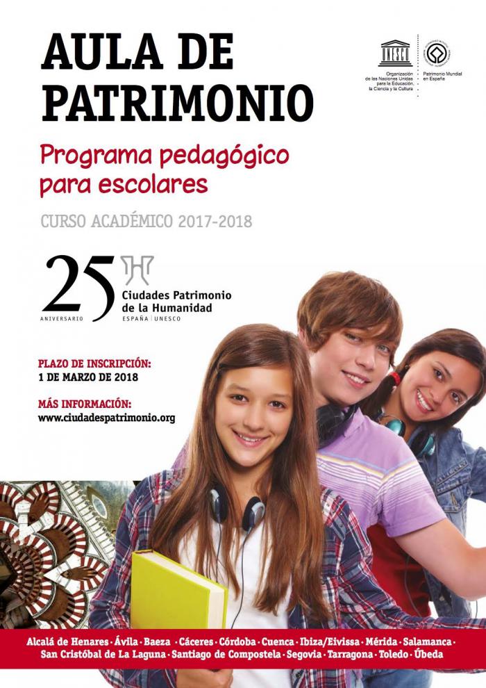 El Grupo de Ciudades Patrimonio de la Humanidad convoca una edición especial de su programa pedagógico para escolares 'Aula de Patrimonio”