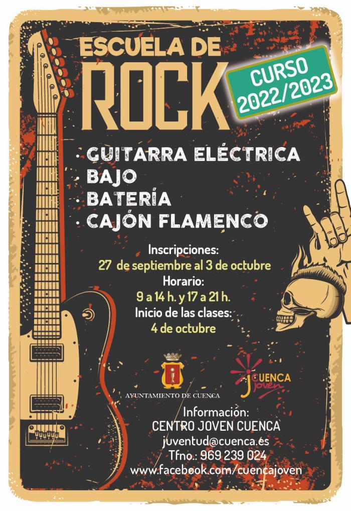 Abierto el plazo de matriculación para la Escuela de Rock y el Taller de Cine