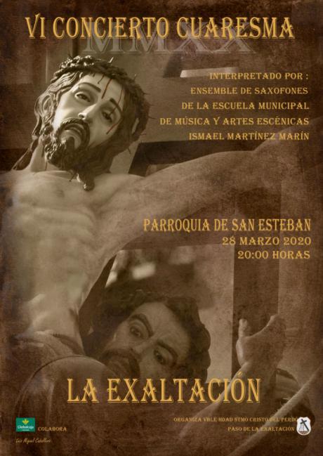 El Stmo. Cristo del Perdón celebra el 28 de marzo la VI edición de su Concierto de Cuaresma “La Exaltación”
