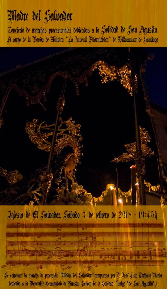 La Soledad de San Agustín celebra este sábado Misa y concierto a cargo de la Juvenil Filarmónica de Villamayor, con estreno de una nueva marcha.