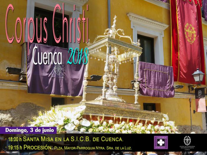 Todo listo para la procesión del Corpus, que recorrerá las calles de Cuenca este domingo 3 de junio a partir de las 19:15h