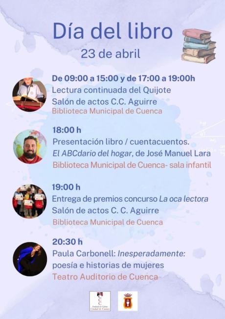 La lectura continuada de ‘El Quijote’ iniciará la celebración del Día del Libro del Ayuntamiento de Cuenca