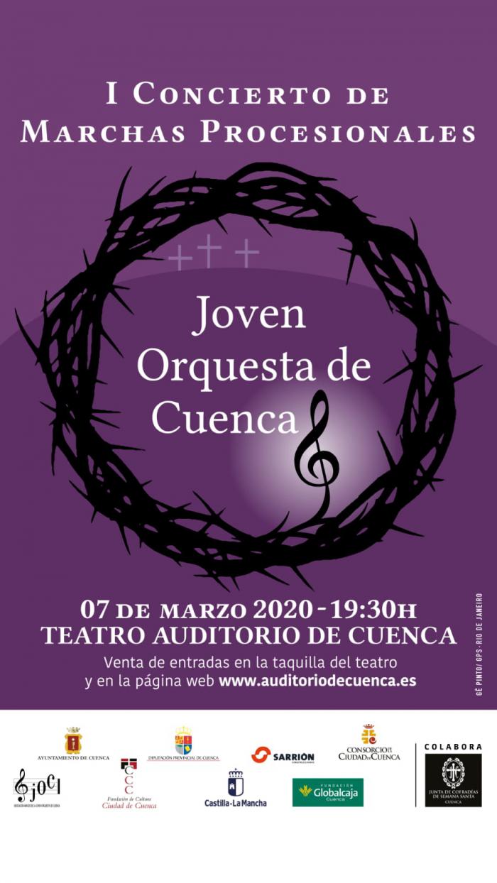 La Junta de Cofradías colabora con el I Concierto de Marchas Procesionales de la Joven Orquesta de Cuenca