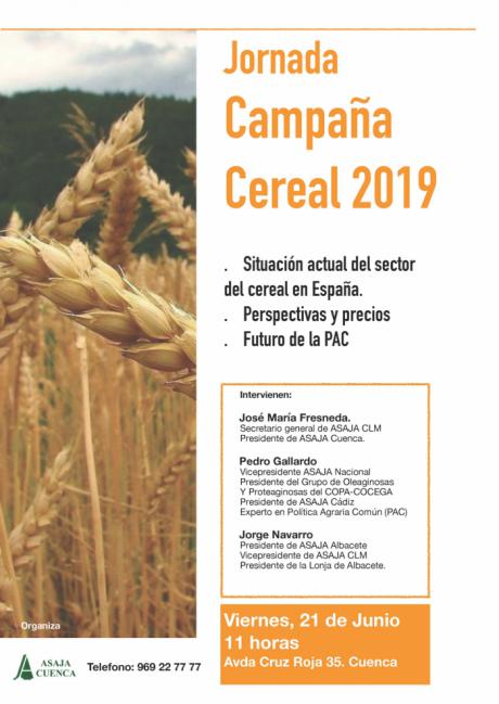 ASAJA Cuenca analizará este viernes el sector del cereal en una jornada a la que asiste Pedro Gallardo, experto en la PAC