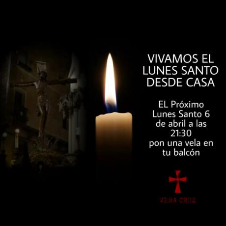 La Vera Cruz llama a encender velas el Lunes Santo en homenaje a las víctimas de la pandemia