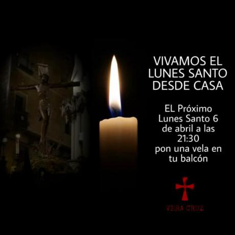 La Vera Cruz hace un llamamiento para encender velas este Lunes Santo