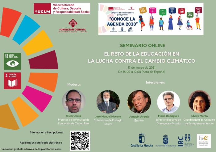 El naturalista Joaquín Araújo participará en el próximo seminario de la Fundación de la UCLM sobre cambio climático