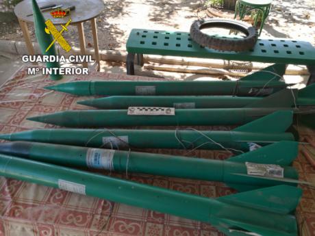 La Guardia Civil destruye siete cohetes antigranizo en Daimiel