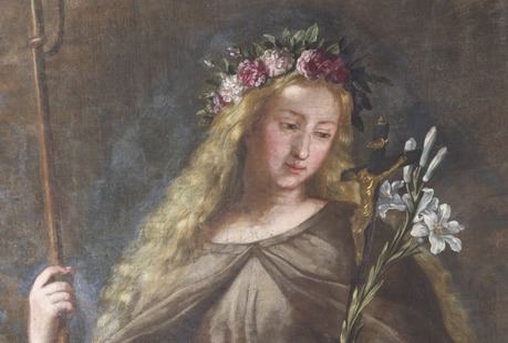 El Taller Provincial de Restauración devuelve el esplendor al cuadro de Santa Rosalía de Palermo