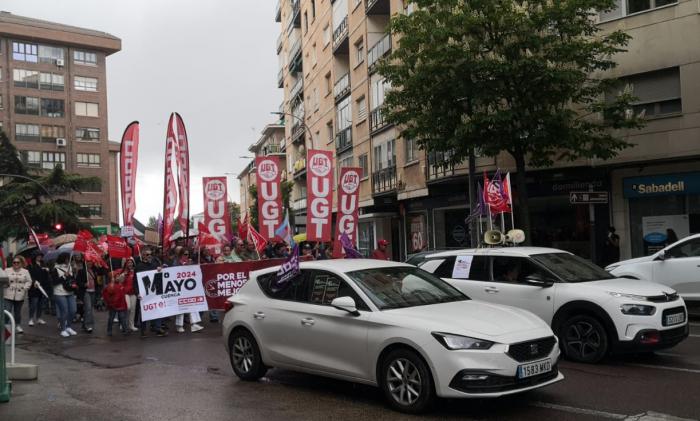 Manifestación en Cuenca por la mejora de los derechos laborales en el 1º de Mayo