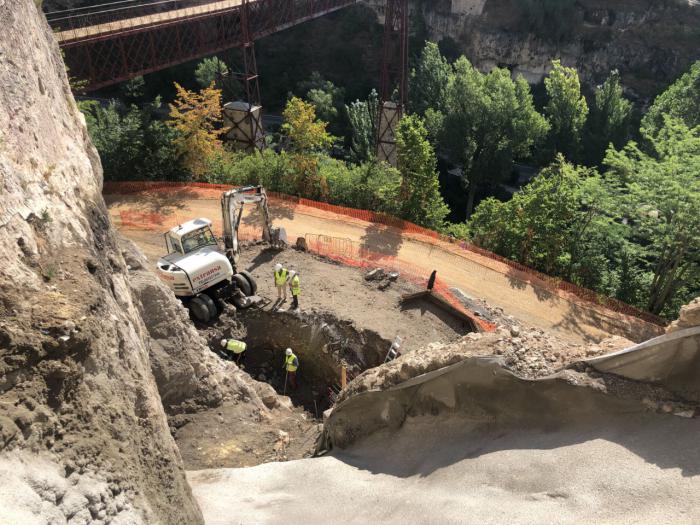 La reconstrucción del muro de la calle Canónigos comenzará en unos diez días