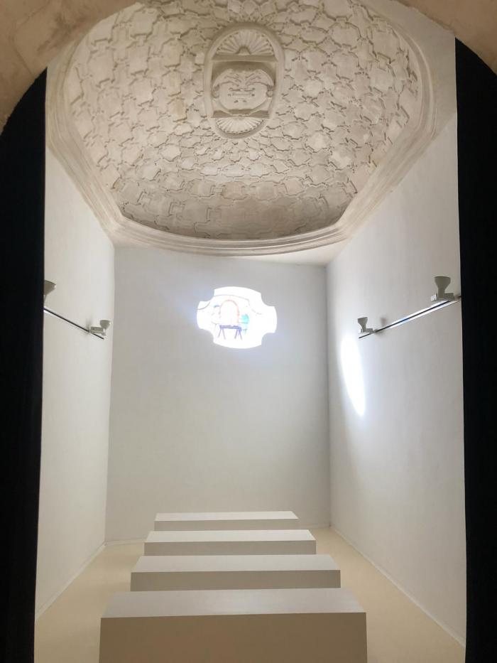 El Consorcio recibe las obras de restauración de la bóveda de la capilla del Bautismo de la iglesia de Santa Cruz