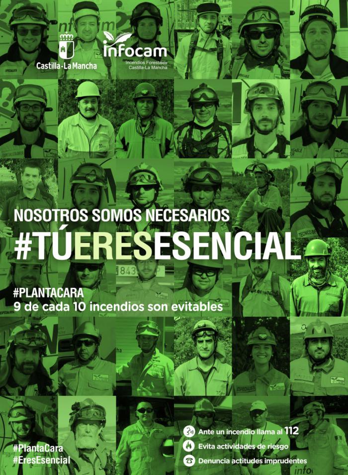Castilla-La Mancha lanza la segunda fase de la campaña de sensibilización contra incendios forestales destacando la labor imprescindible de los integrantes del dispositivo INFOCAM