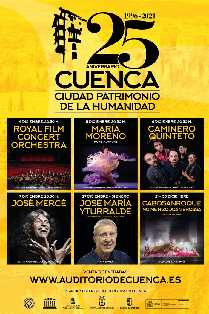 Ya están a la venta las entradas de José Mercé, María Moreno, Caminero Quinteto y la Royal Film Concert Orchestra
