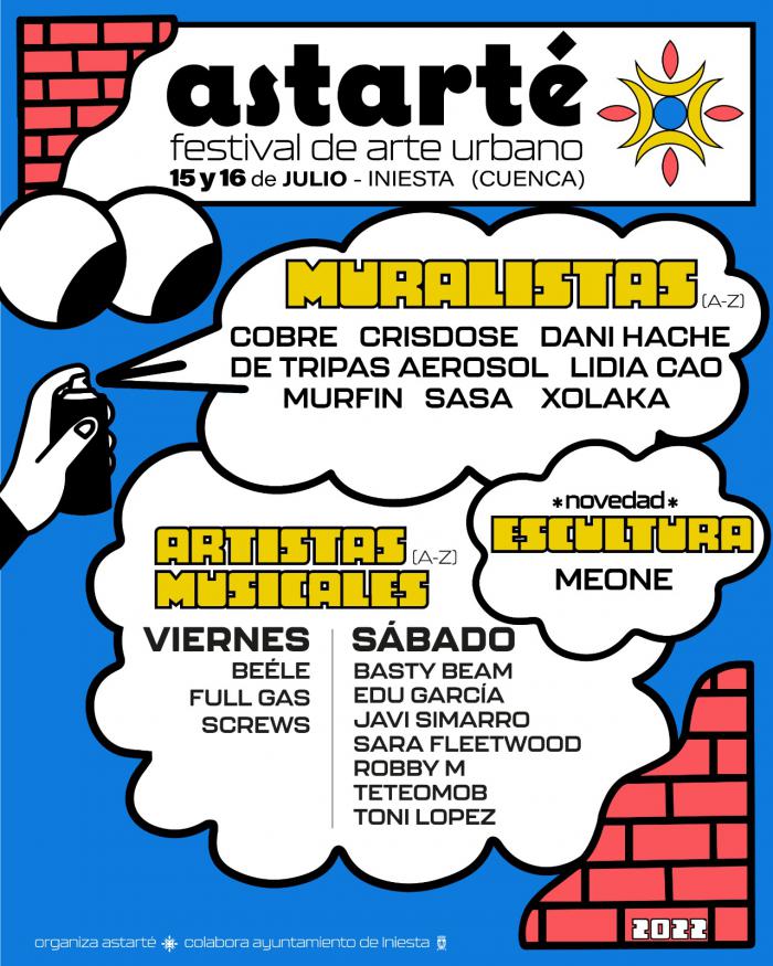 La tercera edición del Festival de Arte Urbano Astarté contará con 9 muralistas y un escultor