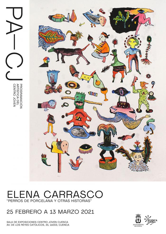 El Centro Joven reinicia su programación artística este jueves con la muestra de Elena Carrasco ‘Perros de porcelana y otras historias’