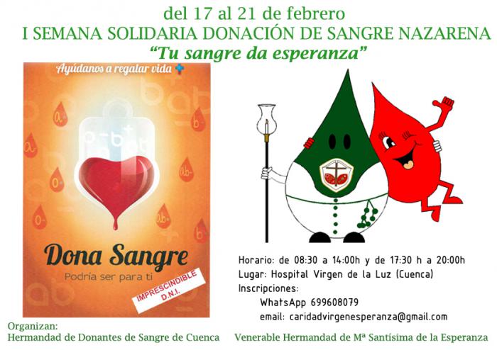 La V. H. de María Santísima de la Esperanza pone en marcha la campaña “Tu sangre da esperanza”