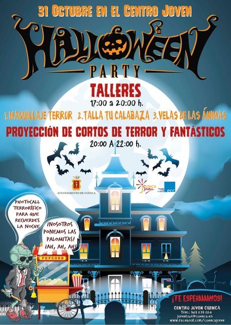 El Centro Joven celebrará su fiesta de Halloween con talleres y proyección de cortos de terror y fantásticos